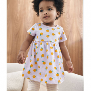 Hanna Andersson 婴儿连衣裙和紧身裤套装