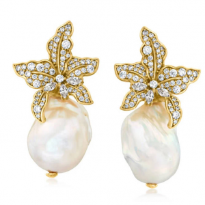 Ross-Simons Italian 13-18mm 珍珠耳环