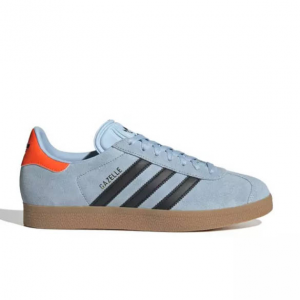 Hibbett官网 adidas Originals Gazelle "Clear Sky/Core Black/Gum" 男士运动板鞋特惠 