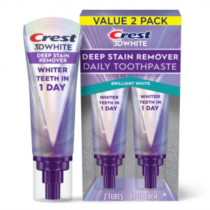 Crest 3DWhite Brilliance Deep Stain Remover Brilliant White Toothpaste - 3.1oz/2pk @ Amazon