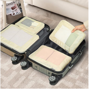 HDKJDPG 4 Set Compression Packing Cubes Travel for Suitcases @ Amazon