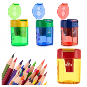M&G 4 Pcs Pencil Sharpeners Manual, Dual Holes Colored Handheld Pencil Sharpener @ Amazon