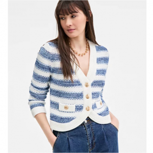 On 34th 女士条纹开衫