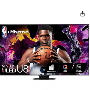 15% off Hisense 85-Inch Class U8 Series Mini-LED ULED 4K UHD Google Smart TV (85U8N, 2024) @Amazon