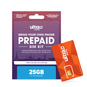 Ultra Mobile - 闪购：每月仅需 25 美元即可获得 25GB 流量