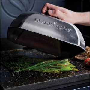 Blackstone 5555 Medium Square Basting Dome: Stainless Steel Grill Cookware, Heat-Resistant Handle