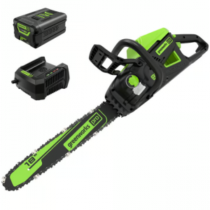 Greenworks 60V 18"无绳无刷链锯 带5.0Ah电池和充电器 @ Greenworks Tools