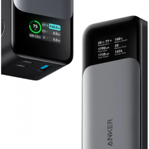 Best Buy - Anker - 移动电源 (24000mAh, 140W, 3 口) - 黑色，直降$22