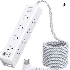 Extra 12% off Surge Protector Power Strip - 10 FT Extension Cord @Amazon