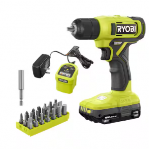 RYOBI ONE+ 18V 無繩3/8"電鑽套裝 帶1.5 Ah 電池和充電器 @ Home Depot