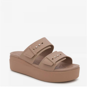 Crocs Brooklyn Buckle 女士低跟凉鞋