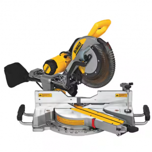 DEWALT 15 Amp Corded 12 in. Double Bevel Sliding Compound Miter Saw, Blade Wrench & Material Clamp