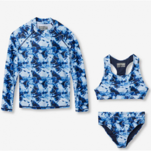 女童长袖三件套泳衣