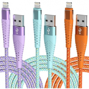 50% off iPhone Charger Fast Charging Lightning Cable 6FT 3Pack[Apple MFi Certified]  @Amazon