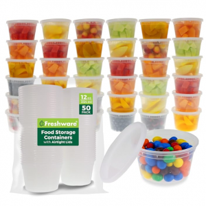 Freshware 水果分裝盒 50套 12oz @ Amazon