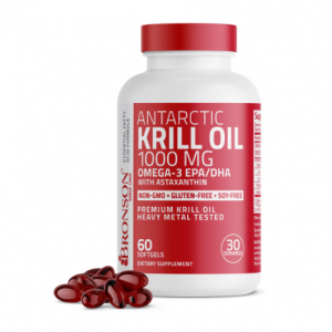 Bronson Vitamins 优质南极磷虾油 Omega-3 EPA DHA 非转基因 - 1,000 mg 60 粒