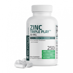 Bronson Vitamins 锌三重奏 - 30 mg 100 粒