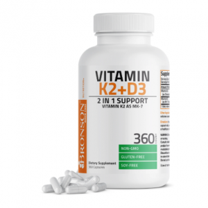 Bronson Vitamins 维生素K2 MK-7 +维生素D3 60 粒