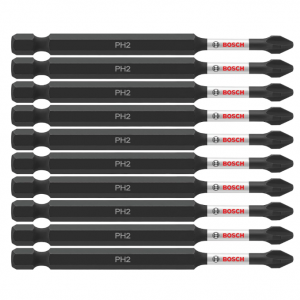 BOSCH ITPH235B 10-Pack 3-1/2 In. Phillips #2 Impact Tough Screwdriving Power Bits @ Amazon