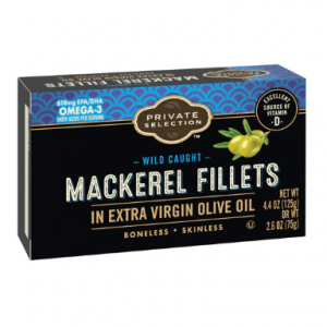Private Selection Wild Caught Mackerel Fillets in Extra Virgin Olive Oil -- 4.4 oz