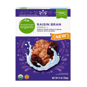 Simple Truth Organic Raisin Bran Cereal -- 14 oz