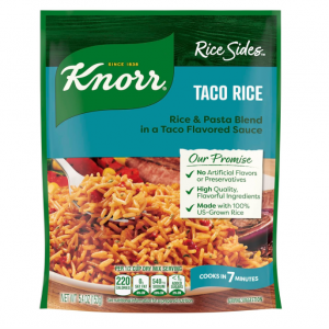 Knorr Rice Sides Taco Rice For a Tasty Rice Side Dish, No Added MSG 5.4 oz @ Amazon