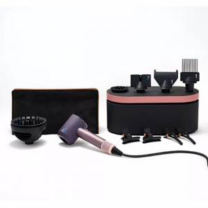 Dyson Supersonic Nural Hair Dryer with Accessories in Jasper Plum @ QVC