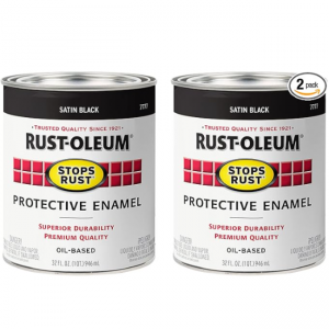 Rust-Oleum 保护漆 哑光黑 1夸脱2罐 @ Amazon