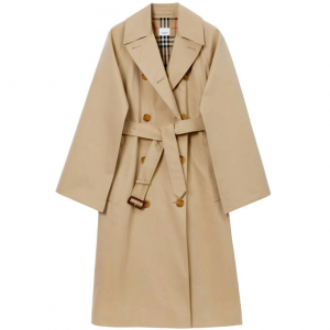 Burberry Check-pattern cotton trench coat