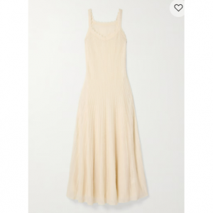 KHAITE Thora 挑窿針織中長連衣裙