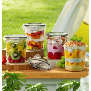 Canfanni Overnight Oats Containers with Lids, 4 Pack 13oz @ Amazon