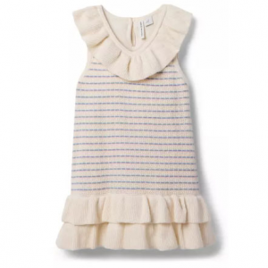 钩针编织荷叶边连衣裙