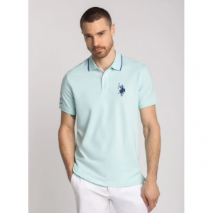 修身版型大LOGO多色POLO衫