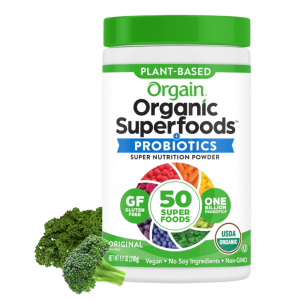 Orgain Organic Greens Powder + 50 Superfoods, Original - 1 Billion Probiotics - 0.62lb @ Amazon
