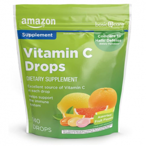 Amazon Basic Care Vitamin C Supplement Drops, Lemon, Orange & Grapefruit, 140 count @ Amazon