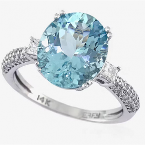 女士宝蓝色钻石截止