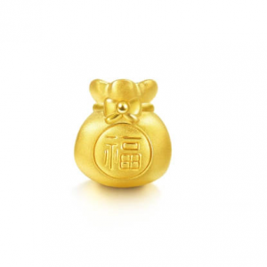 Chow Sang Sang Charme 'Blessings' 999 Gold Fortune Bag Charm