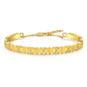 Chow Sang Sang Gold Rhyme 999 Gold Diamond Bangle