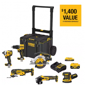 DEWALT 20-Volt MAX ToughSystem Lithium-Ion 6-Tool Cordless Combo Kit @ Home Depot