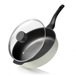 CAROTE 12 Inch Frying Pan with Lid Non Stick Frying Pans Large Saute Pan Non-Toxic Skillets@Amazon