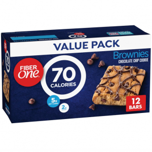 Fiber One 70 Calorie Brownies, Chocolate Chip Cookie, Value Pack, 12 Count, 10.6 oz @ Amazon