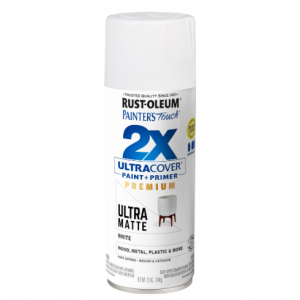 Rust-Oleum 12oz 白色強遮蓋噴漆@ Amazon