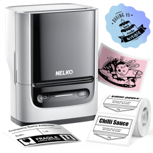 Nelko Label Maker Machine with Tape, PM220 Bluetooth Label Printer @ Amazon