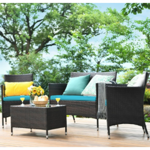 75% OFF Rattan Outdoor 4-Piece Patio Furniture Set @ Until Gone