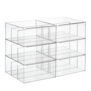 The Everything Organizer Shelf Depth Pantry Bin w/ Dividers X-Large Pkg/6