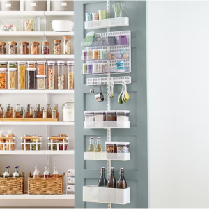 Elfa Utility White Mesh Pantry Over the Door Rack Elfa Utility White Mesh Pantry Over the Door Rac