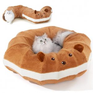 FUKUMARU Cat Tunnel Beds, Large with Cushion @ Amazon