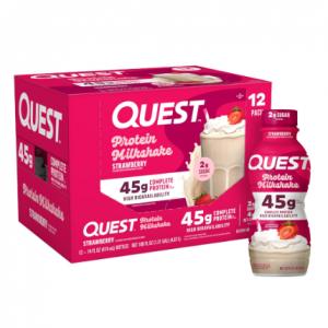 Quest Nutrition 草莓口味蛋白奶昔 12瓶 @ Amazon