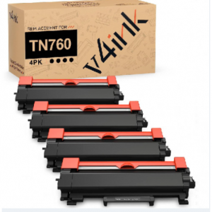$4.96 off v4ink Brother TN760 (Replaces TN730) Compatible High Yield Black Toner Cartridge @V4ink