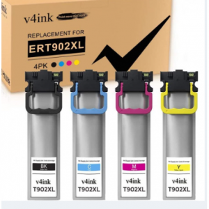 v4ink Remanufactured Epson 902XL T902XL High-Yield Ink Cartridge 4-Piece Combo Pack For $168.99